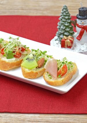 クリスマスに！スプラウトのカナッペ-レシピのメイン写真