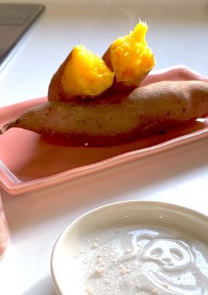 焼き芋、蒸しさつま芋を粗塩で甘み引き立つ-レシピのメイン写真