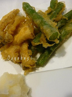 エリンギとさや豆の天ぷら-レシピのメイン写真
