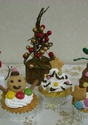 クリスマス☆デコカップケーキ-レシピのメイン写真