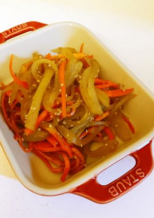 シャキシャキヤーコンきんぴら-レシピのメイン写真