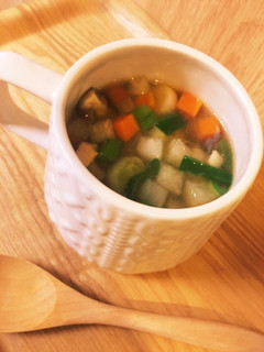 鶏肉と根菜とキノコのスープ-レシピのメイン写真