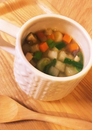 鶏肉と根菜とキノコのスープ-レシピのメイン写真