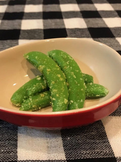 簡単 スナップエンドウのカレー粉チーズ-レシピのメイン写真