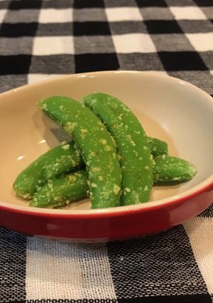 簡単　スナップエンドウのカレー粉チーズ-レシピのメイン写真