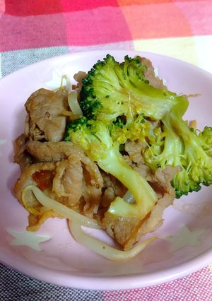 豚肉ともやし、ブロッコリーの炒め-レシピのメイン写真