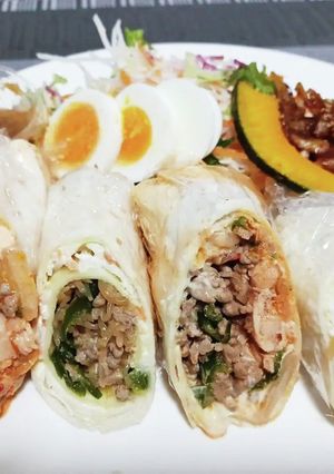 超簡単！ひき肉ピーマンのトルティーヤ！-レシピのメイン写真