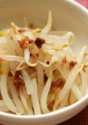 レンチン！モヤシの梅肉和え-レシピのメイン写真