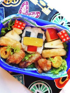マイクラ ニワトリお弁当 キャラ弁!!-レシピのメイン写真