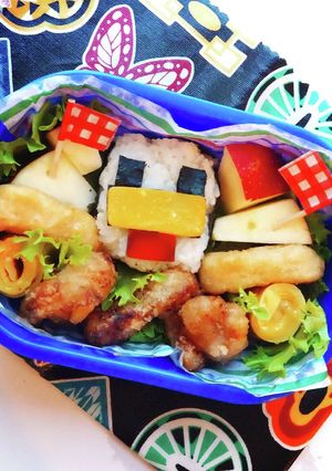 マイクラ ニワトリお弁当 キャラ弁!!-レシピのメイン写真