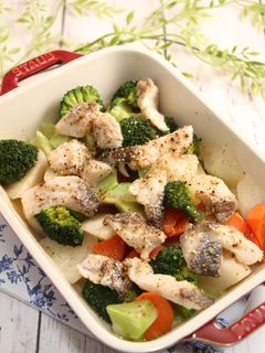 レンジで簡単!タラと野菜のワイン蒸し-レシピのメイン写真