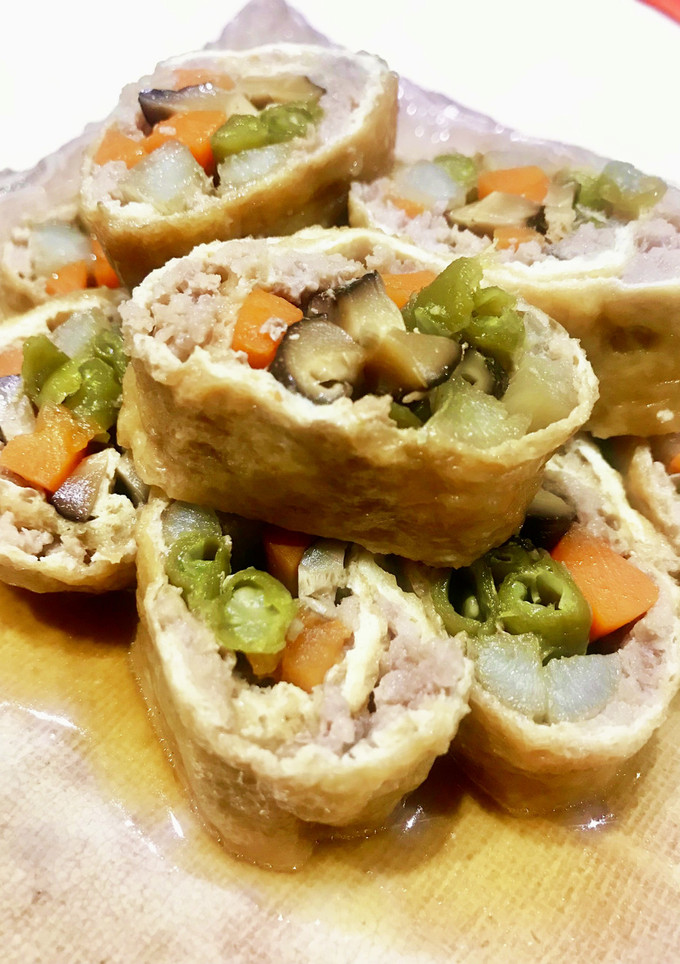 ひき肉と野菜の油揚げ巻き-レシピのメイン写真