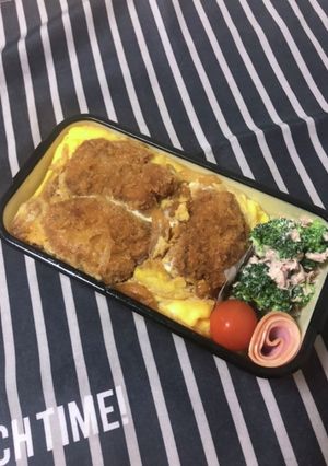男子高校生弁当12／14カツ丼弁当-レシピのメイン写真