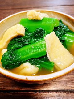かつお菜と油揚げの煮びたし-レシピのメイン写真