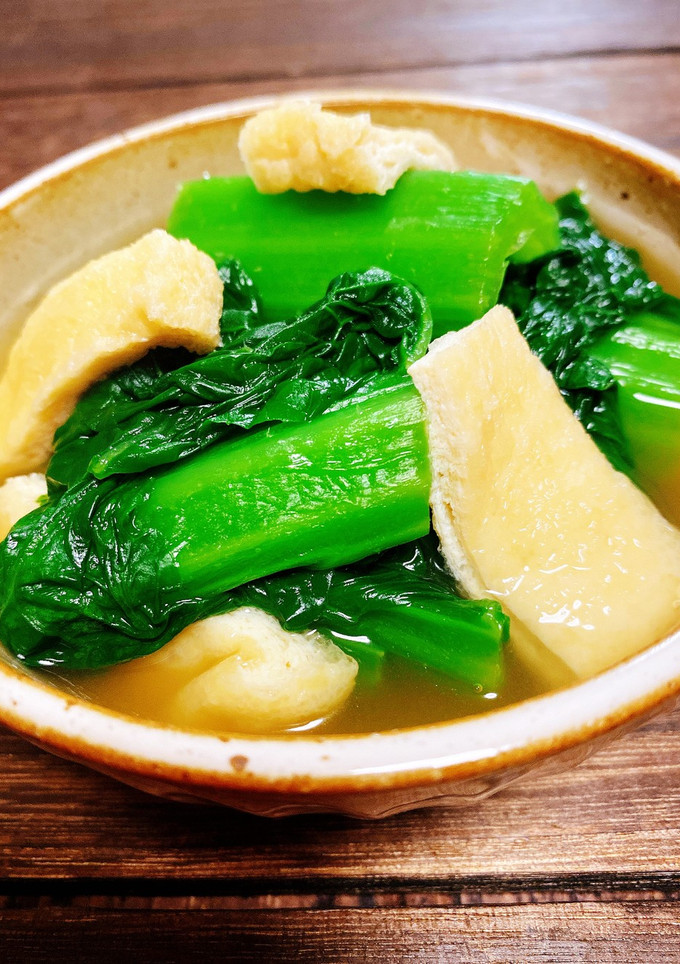 かつお菜と油揚げの煮びたし-レシピのメイン写真