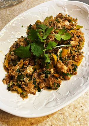 鯖とキヌア 中華風炒め-レシピのメイン写真