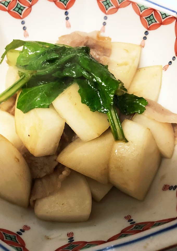 カブと豚肉の炒め物-レシピのメイン写真
