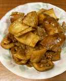 苦うま！あけび（かあつ）の皮の肉炒め