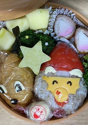 サンタさんとルドルフ（トナカイ）弁当-レシピのメイン写真