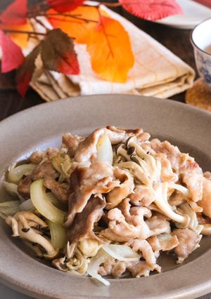 きのこと豚肉の旨味塩ダレ炒め-レシピのメイン写真
