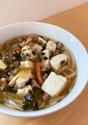 マーボーうどん-レシピのメイン写真