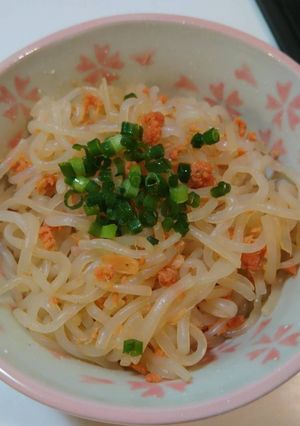 簡単!美味しい♪しらたきの鮭フレーク和え-レシピのメイン写真