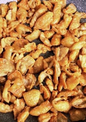 特製お味噌で食べる☆カリカリ鶏皮-レシピのメイン写真