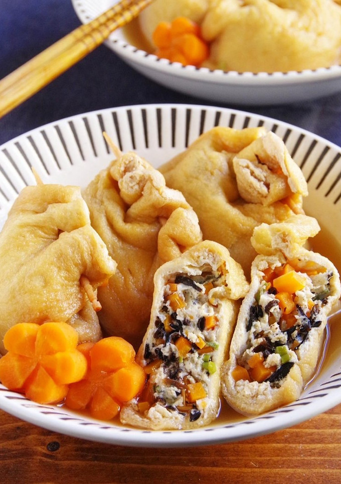 ☆簡単☆生姜香る♪ひじきと豆腐の巾着煮-レシピのメイン写真