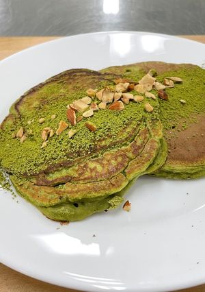 豆腐でもっちり 抹茶のパンケーキ-レシピのメイン写真