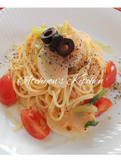 豆板醤で簡単!かぶとツナの冷製パスタ-レシピのメイン写真