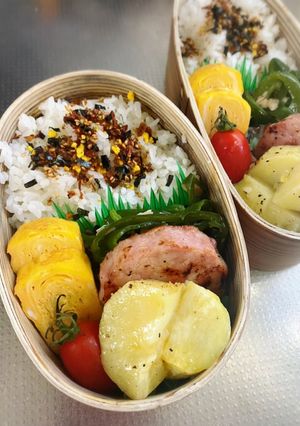 明宝ハムステーキ弁当-レシピのメイン写真