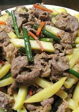 牛肉とじゃがいものスタミナ炒め♪-レシピのメイン写真
