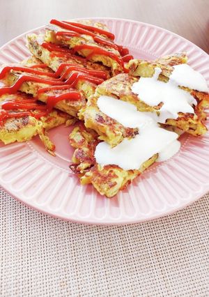 筋トレ飯✧さつまいもの卵チーズ焼き-レシピのメイン写真