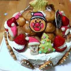 รูปของ アンパンマンケーキ（クリスマス）