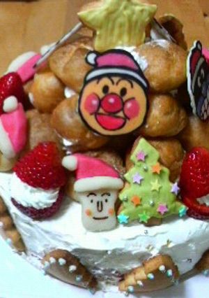 アンパンマンケーキ（クリスマス）-レシピのメイン写真