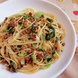 ノンオイル☆納豆と大葉の和風パスタ