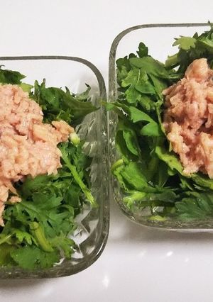 春菊(きくな)とツナのすこぶる簡単サラダ-レシピのメイン写真