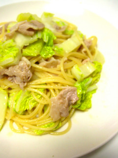 豚ばら肉と白菜のあっさり塩パスタ-レシピのメイン写真