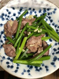 砂肝とニンニクの芽の塩炒め-レシピのメイン写真