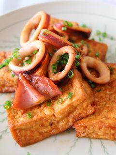 厚揚げとイカの生姜醤油炒め-レシピのメイン写真