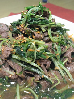 水菜と牛肉の煮物-レシピのメイン写真