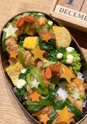 大人も楽しむクリスマスリース弁当♡-レシピのメイン写真