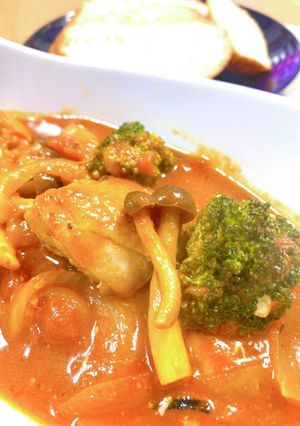 簡単・時短！面倒な時にはこれ鶏のトマト煮-レシピのメイン写真