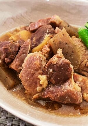 圧力鍋で♡豚肉のこってり味噌煮-レシピのメイン写真
