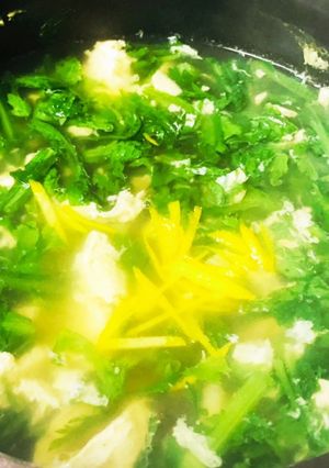 春菊の柚子風味中華スープ-レシピのメイン写真