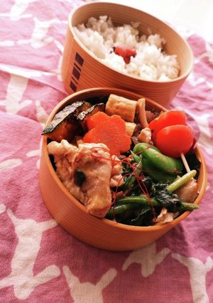 お弁当★ピリ辛豚バラとほうれん草★簡単-レシピのメイン写真