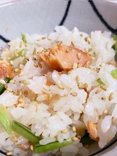 鮭と京菜の漬け物で簡単混ぜご飯-レシピのメイン写真