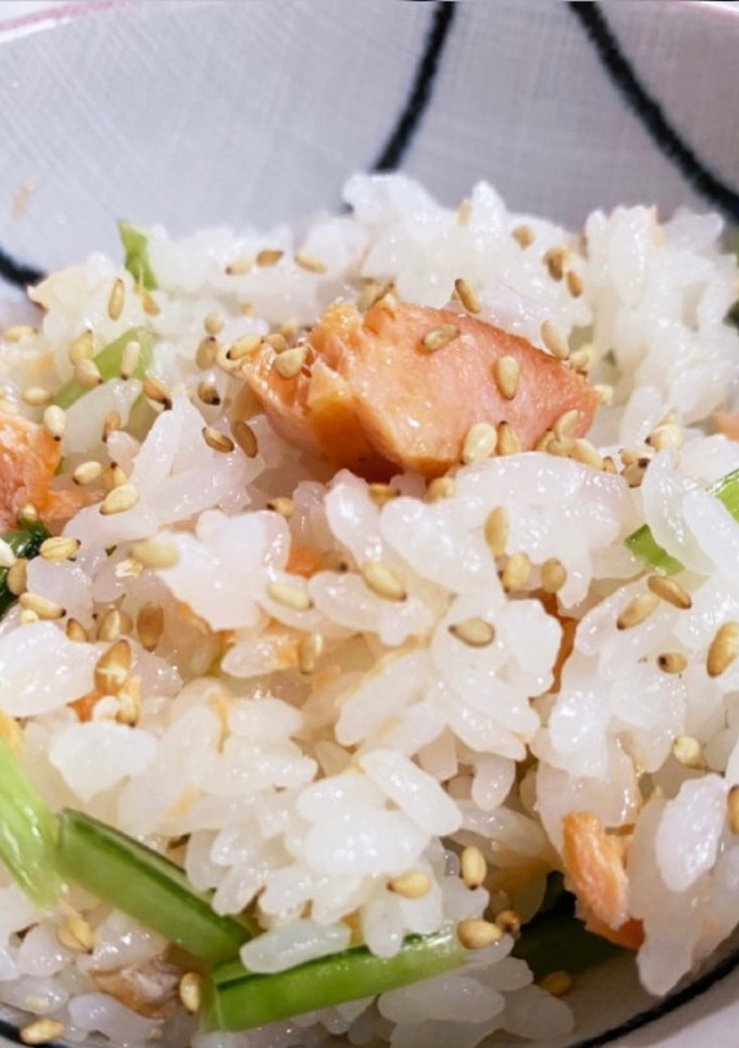鮭と京菜の漬け物で簡単混ぜご飯-レシピのメイン写真