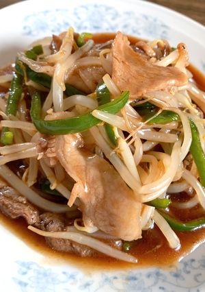 豚肉ともやしの黒酢炒め-レシピのメイン写真