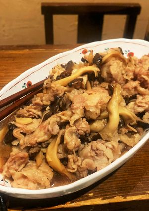 激うま☆店レシピ☆平茸と豚こま肉の炒め物-レシピのメイン写真